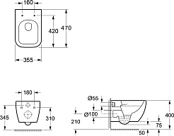 Ambassador Унитаз Forsa подвесной белый с сиденьем микролифт – фотография-12
